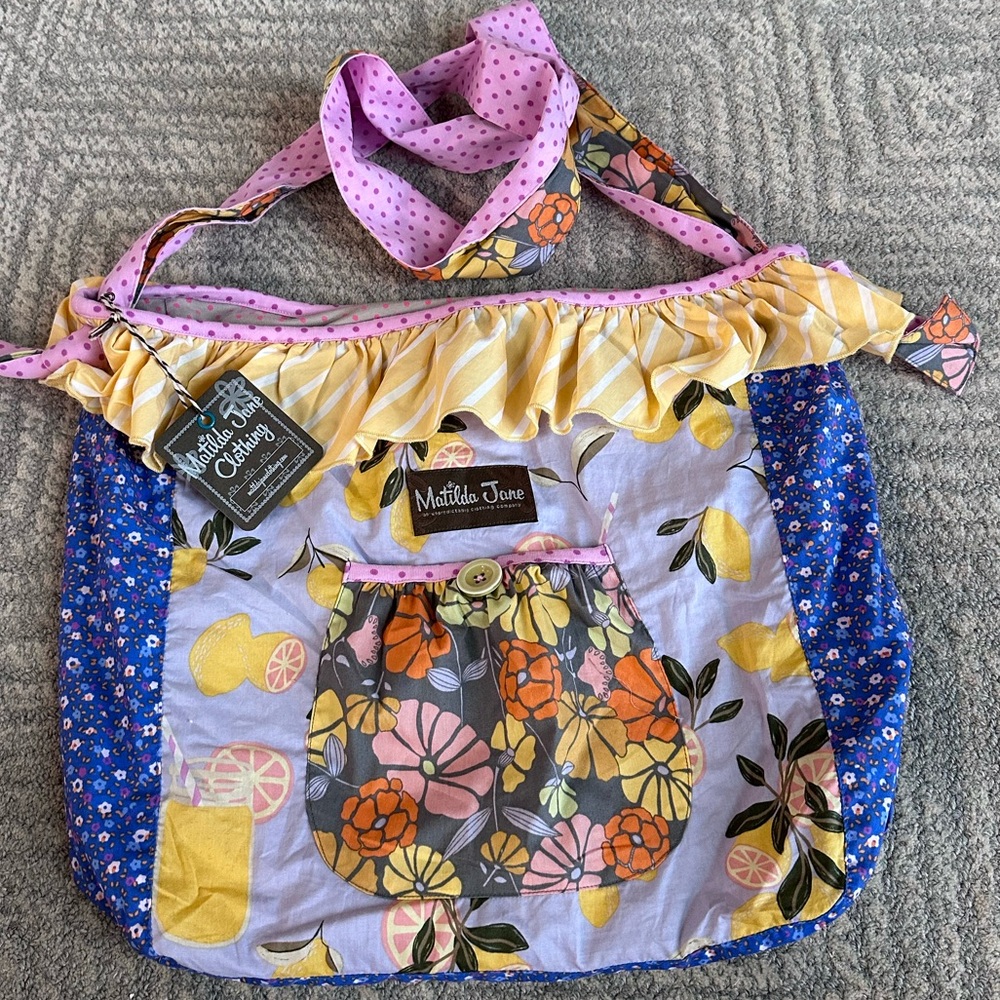 🍋 NWT Matilda Jane Crossbody Bag Spring & Summer Whimsical Design Lemon Zest